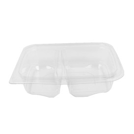 Plastic Deli Container PET Tamper-Evident 2C 200/300ml 18x14x4cm (390 Units)