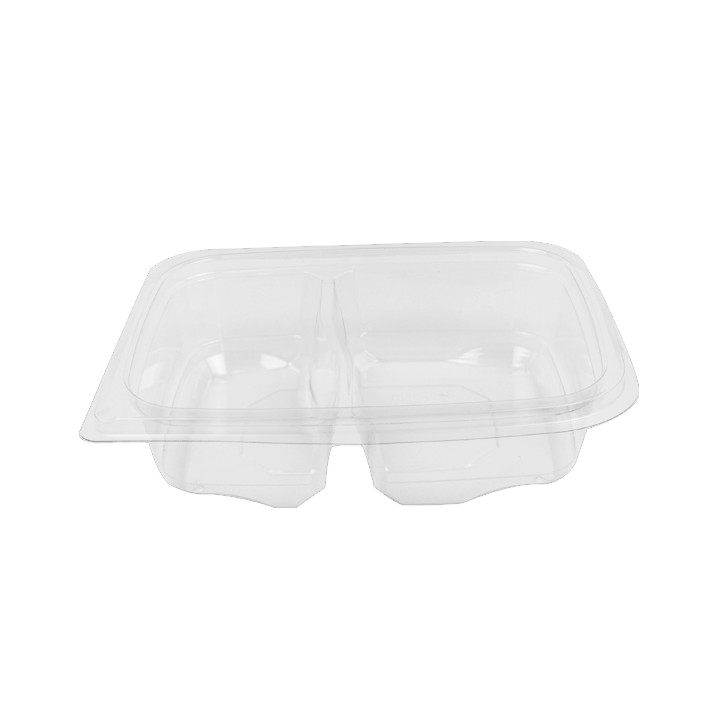 Plastic Deli Container PET Tamper-Evident 2C 200/300ml 18x14x4cm (390 Units)