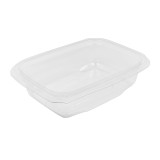 Plastic Deli Container PET Tamper-Evident 600ml 18x14x4cm (65 Units)  