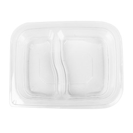 Plastic Deli Container PET Tamper-Evident 2C 200/300ml 18x14x4cm (390 Units)