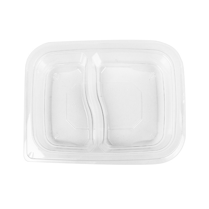 Plastic Deli Container PET Tamper-Evident 2C 200/300ml 18x14x4cm (390 Units)