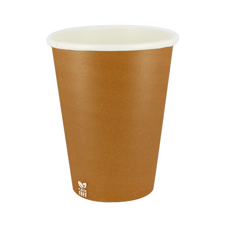 Plastic-Free Paper Cup 14 Oz/420ml "Caramel" Ø9,0cm (1.000 Units)