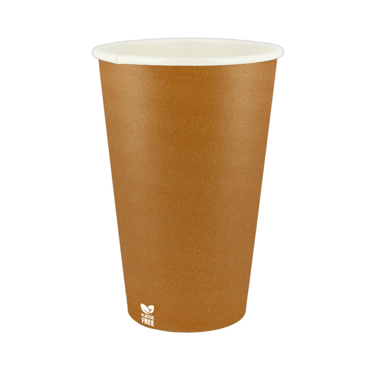 Plastic-Free Paper Cup 16 Oz/480ml "Caramel" Ø9,0cm (1.000 Units)