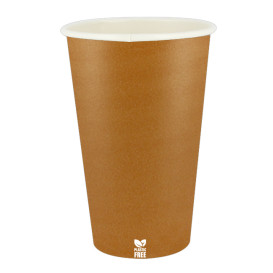 Plastic-Free Paper Cup 16 Oz/480ml "Caramel" Ø9,0cm (50 Units)