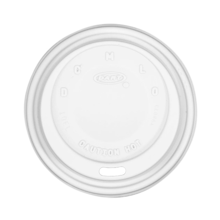 Plastic Lid PS "Cappuccino" White Ø8,6cm (100 Units)  