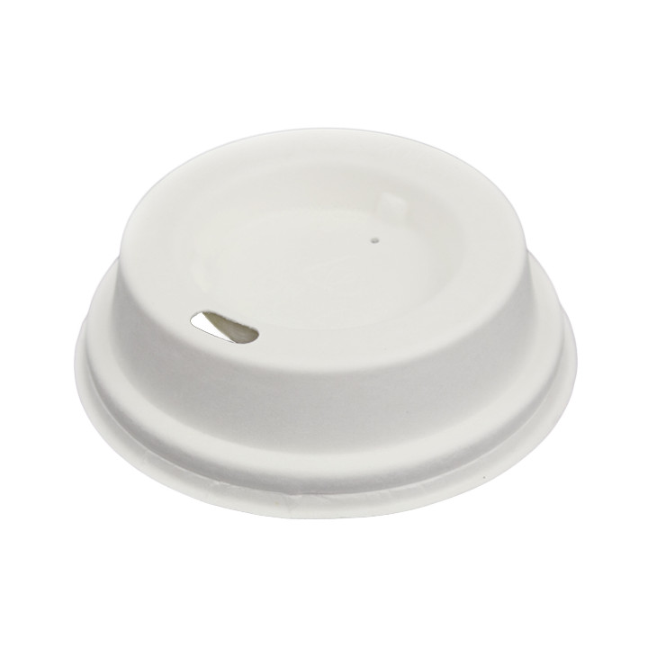 Lid with Hole of Moulded Cellulose Fibre White Ø7,0cm (2.100 Units)