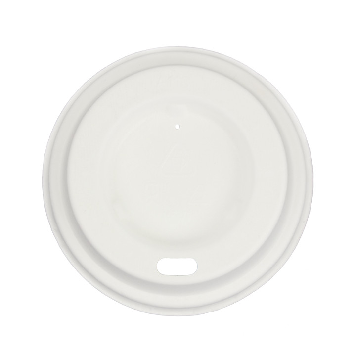 Lid with Hole of Moulded Cellulose Fibre White Ø7,0cm (2.100 Units)