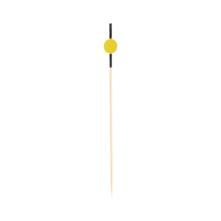 Bamboo Food Pick "Japan" Design Black and Yellow 12cm (5000 Units)
