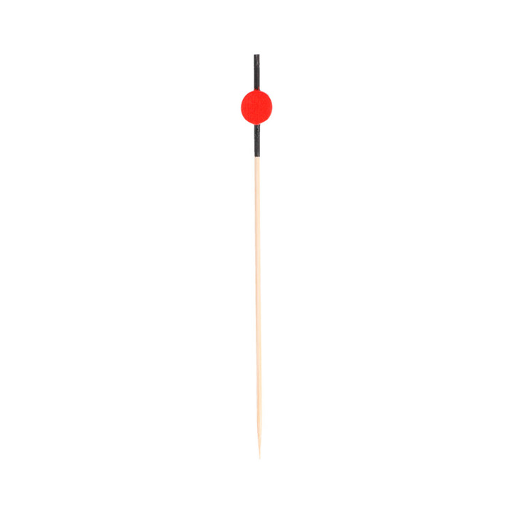 Bamboo Food Pick "Japan" Design Black and Red 12cm (100 Units)  