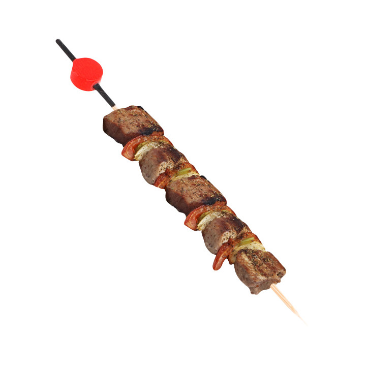 Bamboo Food Pick "Japan" Design Black and Red 12cm (1.200 Units)