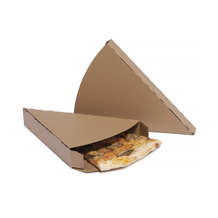 Corrugated Pizza Slice Box Kraft Takeaway (25 Units)