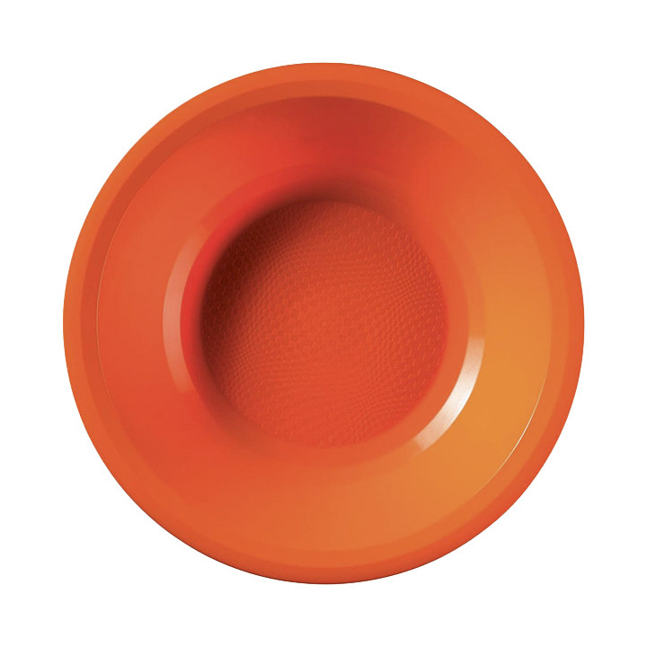 Plastic Plate Deep Orange "Round" PP Ø19,5 cm (600 Units)