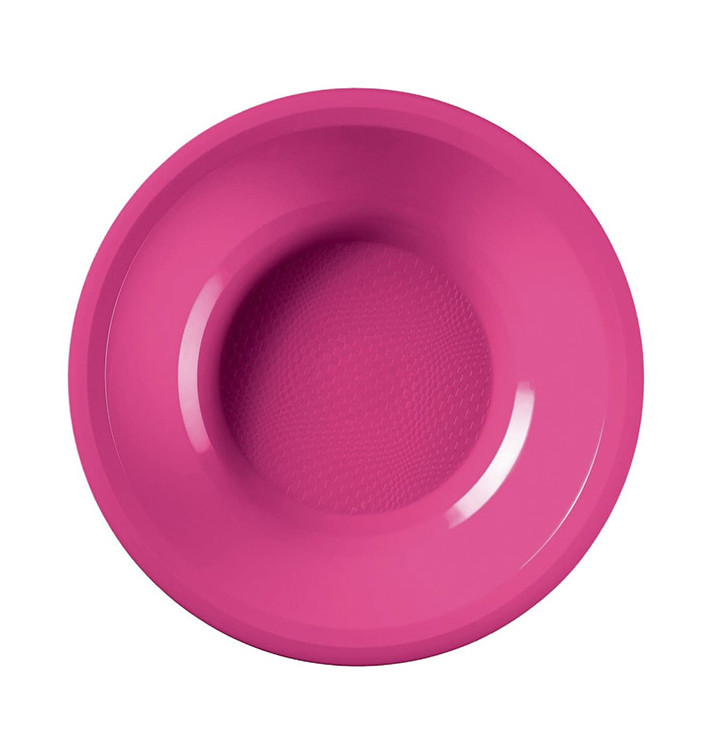 Plastic Plate Deep Fuchsia "Round" PP Ø19,5 cm (600 Units)