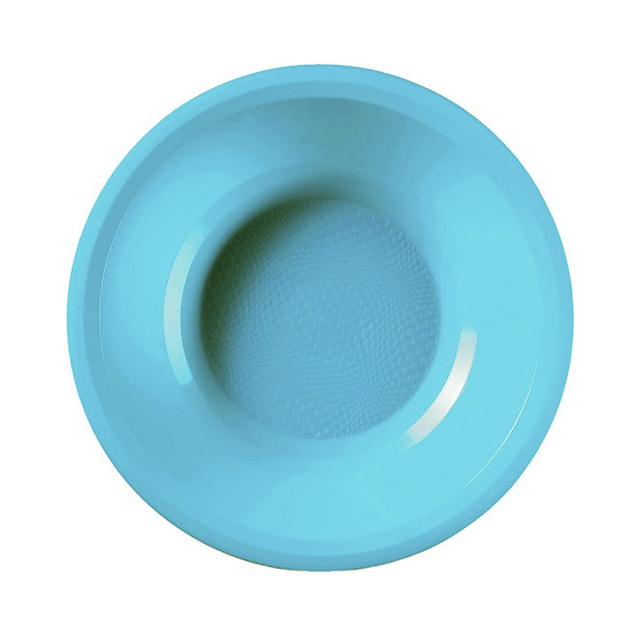 Plastic Plate Deep Turquoise Round shape PP Ø19,5 cm (50 Units) 