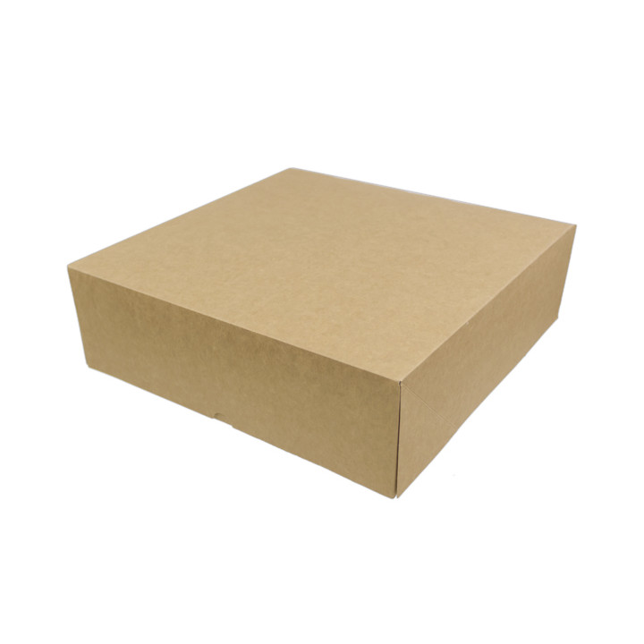 Kraft Carton Box with flip-top front 32x32+10cm (100 Units)