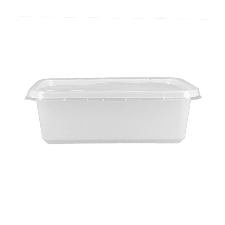 Plastic Container with Lid 15,7x11,2x5,1cm 500ml (600 Units)