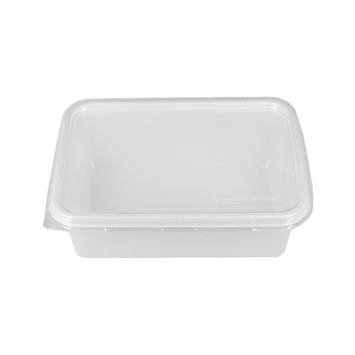 Plastic Container with Lid 15,7x11,2x5,1cm 500ml (600 Units)