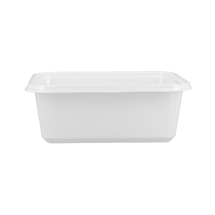 Plastic Container White 12,7x9,1x4,2cm 300ml (100 Units)