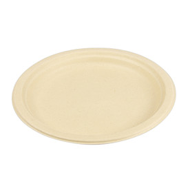 Sugarcane Plate Natural Ø23 cm (50 Units) 