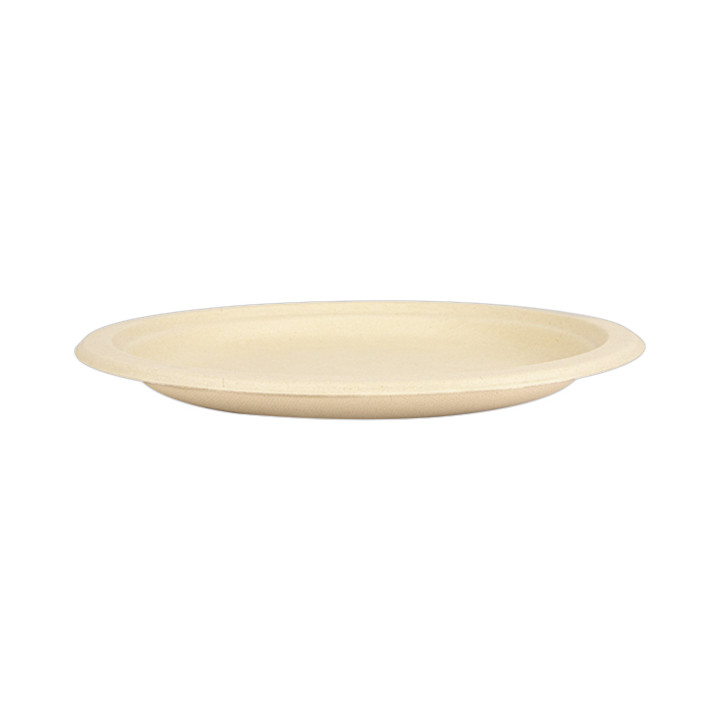 Sugarcane Plate Natural Ø23 cm (50 Units) 