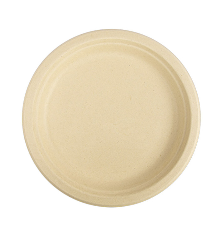 Sugarcane Plate Natural Ø23 cm (800 Units)