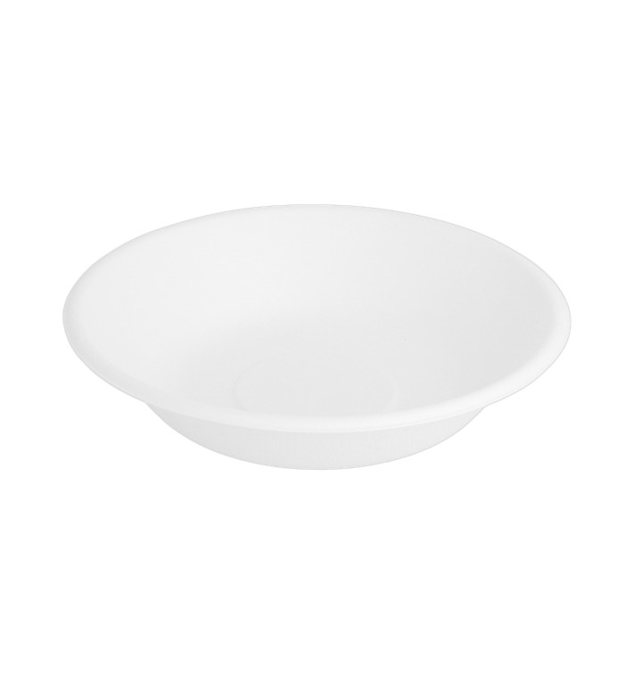 Sugarcane Plate Deep White Ø16 cm (1000 Units)