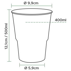 Plastic Cup PP Clear 500ml (50 Units) 
