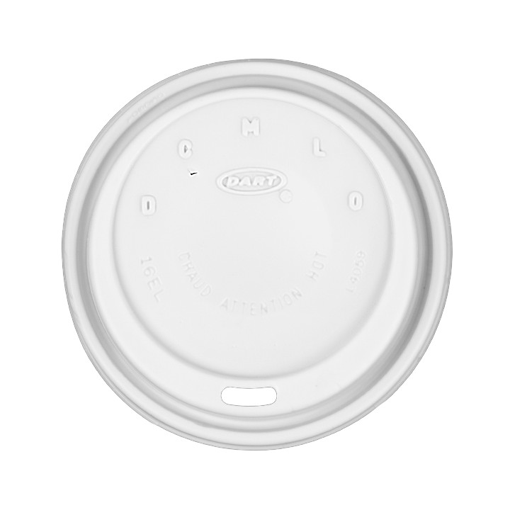 Plastic Lid PS "Cappuccino" White Ø9,4cm (100 Units)  