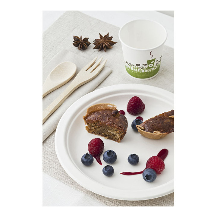 Sugarcane Plate White Ø26 cm (50 Units) 