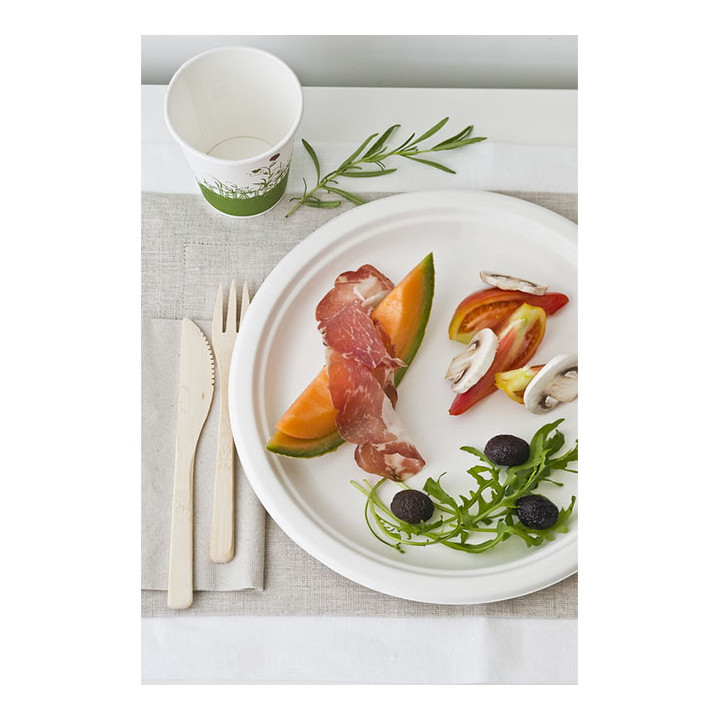 Sugarcane Plate White Ø26 cm (400 Units)