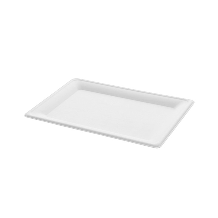 Sugarcane Tray White 20x28 cm (40 Units)