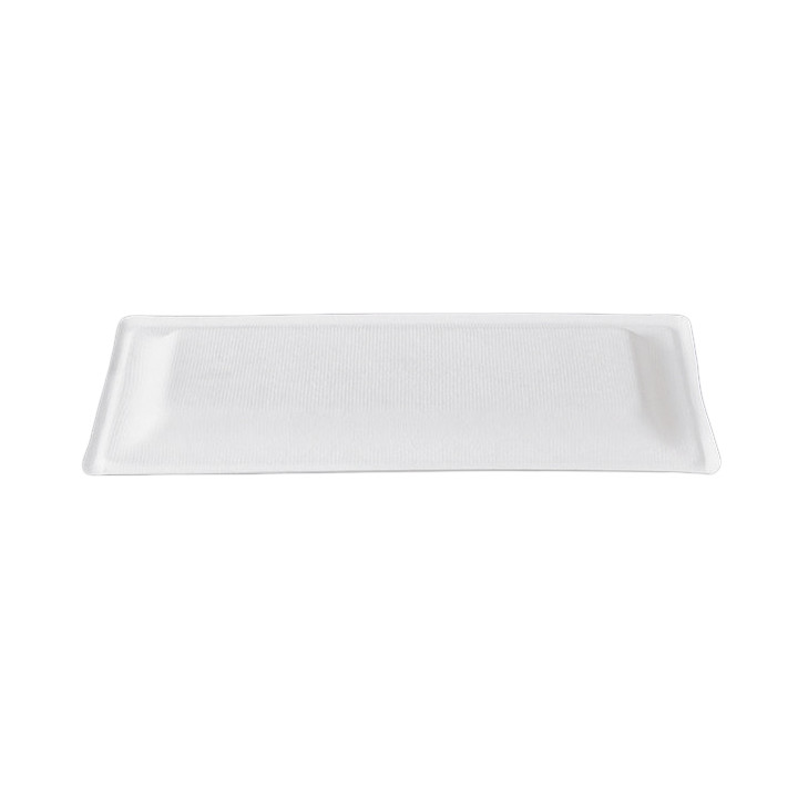 Sugarcane Tray Bagasse White 25,5x12,7 cm (500 Units)