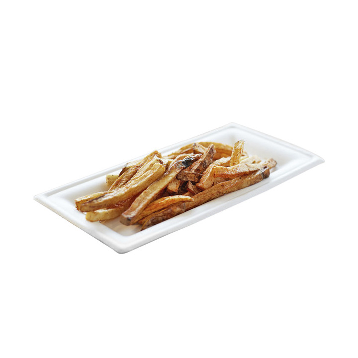 Sugarcane Tray Bagasse White 25,5x12,7 cm (500 Units)