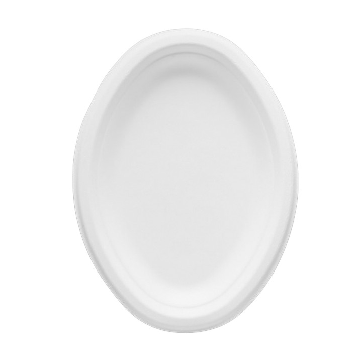 Sugarcane Tray Bagasse White 25,4x17,5 cm (50 Units) 