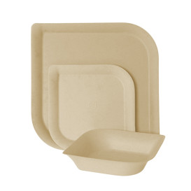 Sugarcane Plate Bagasse and Bamboo 23,8 cm (50 Units) 