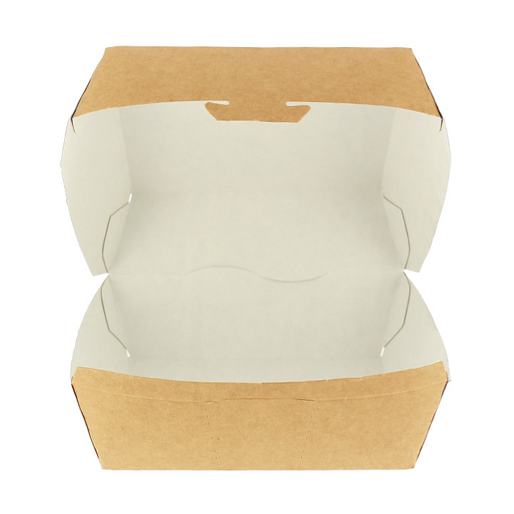Paper Burger Box Kraft XXL 14,5x14,5x8cm (400 Units)