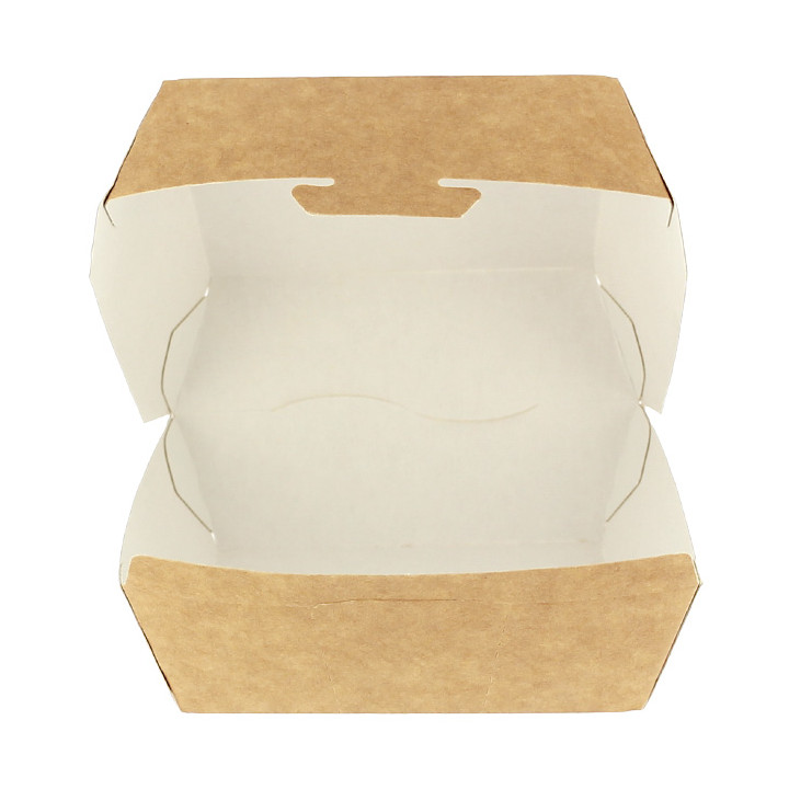 Paper Burger Box Kraft 12x12x7cm (25 Units)