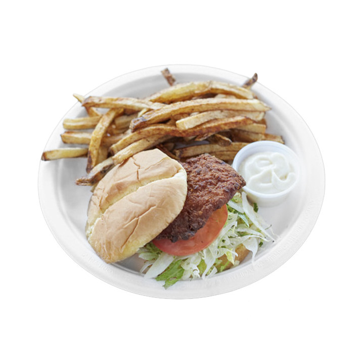 Sugarcane Plate Bagasse White Ø25,3 cm (500 Units)