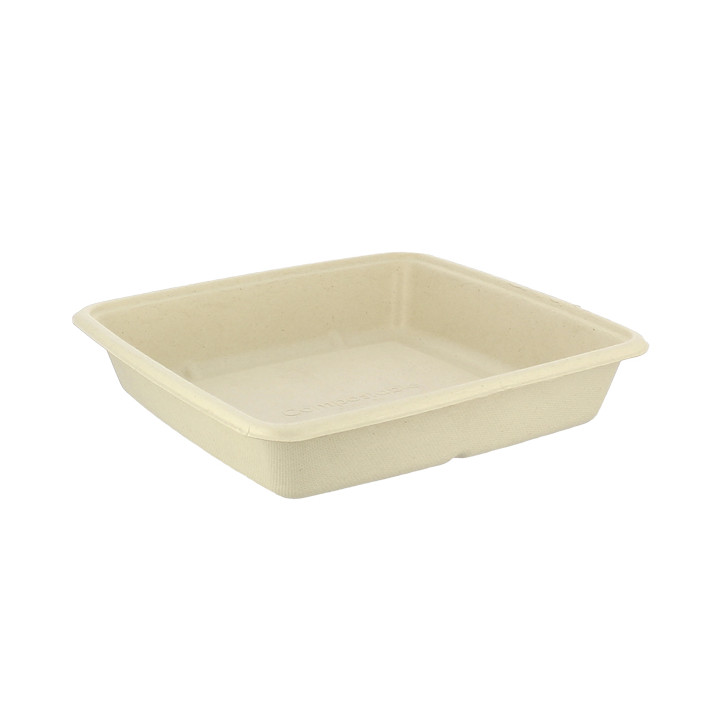 Sugarcane Container 1000ml 23x23x3cm (75 Units)  