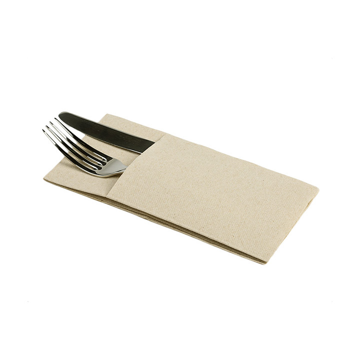 Cutlery Pocket Fold Napkin de Papel Eco 40x40cm (960 Units)