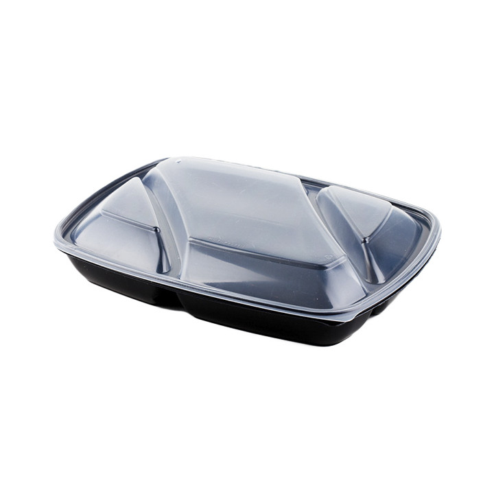 Plastic Lid for Deli Container PP Rectangular shape 3C Black 28x20cm (150 Units)