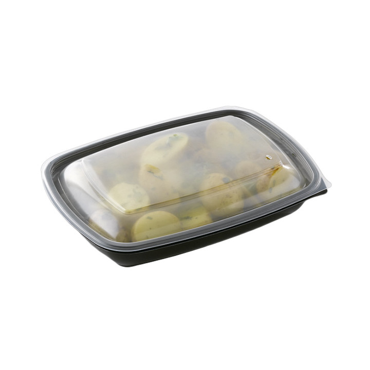 Plastic Lid for Deli Container PP Rectangular shape Black 28x20cm (150 Units)