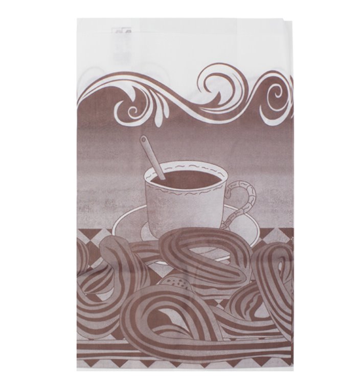 Paper Food Bag for Churros Grease-Proof 22+12x36cm (250 Units)  