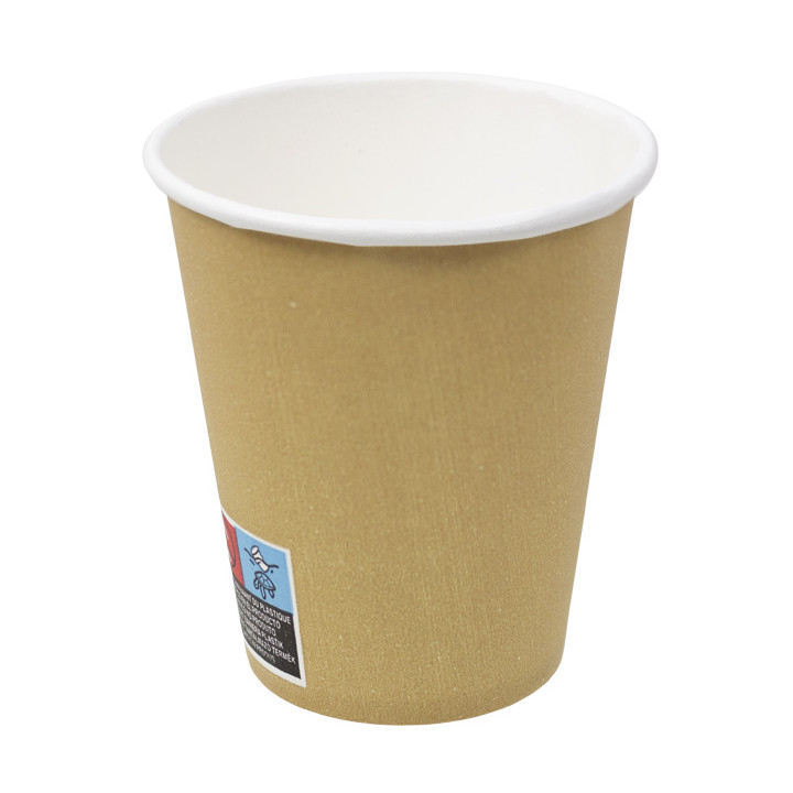 Paper Cup 9 Oz/280ml Kraft-Kraft Ø8,1cm (50 Units) 