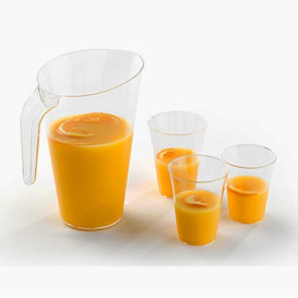 Plastic Jar PS Reusable Clear 1.500 ml (20 Units)