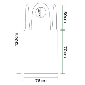 Disposable Plastic Apron PE G80 Blue 76x120cm (100 Units)  