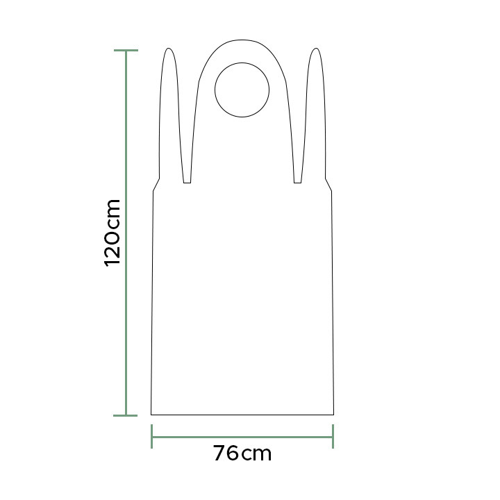 Disposable Plastic Apron PE Block G160 Blue 76x120cm (50 Units)  