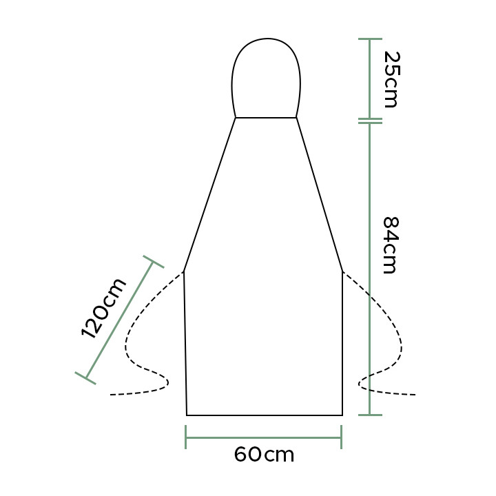 Disposable Plastic Apron TST PP White 60x84cm (10 Units) 