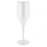 Reusable Plastic Flute Sparkling Wine White SAN 150ml (1 Unit) 