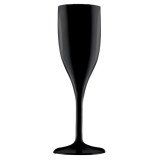 Reusable Plastic Flute Sparkling Wine Black SAN 150ml (1 Unit) 